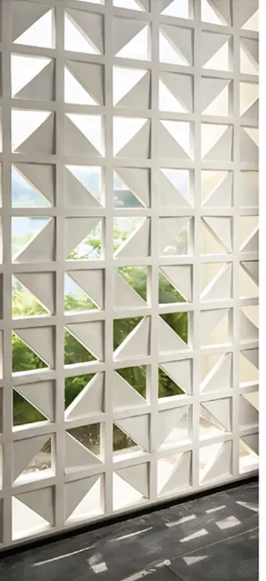 Architectural perforated concrete screen