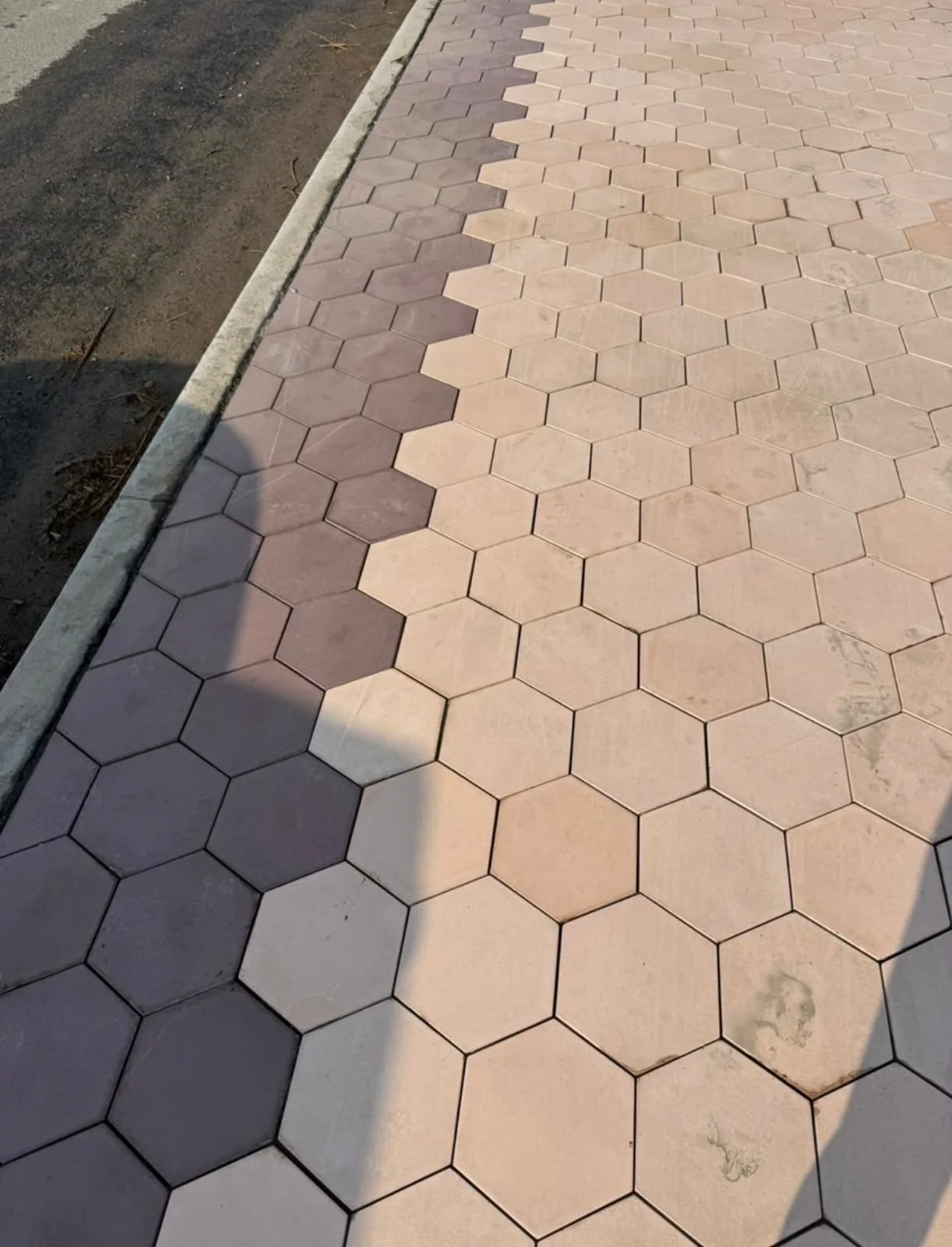 Hexagon paving material reference
