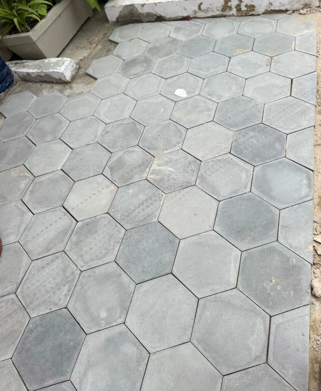 Hexagon paving material reference